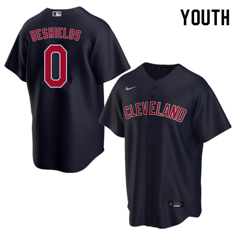 Nike Youth #0 Delino DeShields Cleveland Indians Baseball Jerseys Sale-Navy - Click Image to Close